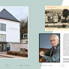 Links: "A. LANGE & SÖHNE, GLASHÜTTE i/SA." Text spricht über Uhrwerk mit Indikatoren, handgefertigt. Foto eines älteren Mannes.