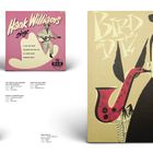 Links oben: Benny Goodman Konzertplakat. Rechts daneben rosa Hank Williams Albumcover. Unten links Thelonious Monk Plattenhülle.