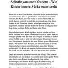 4 Selbstbewusstsein fördern – Wie Kinder innere Stärke entwickeln. Text über die Entwicklung von Selbstvertrauen.