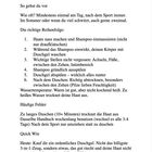 Anleitung zum Duschen: einmal täglich, Reihenfolge und Tipps beachten. Fehler vermeiden, qualitatives Duschgel kaufen.