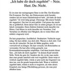 Kapitelüberschrift: „Ich habe dir doch zugehört“ – Nein. Hast. Du. Nicht.  
Text diskutiert Missverständnisse in der Kommunikation.
