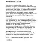 Kapitel 3: Beziehungen & Kommunikation, Skill 21: Freundschaften pflegen und beenden. Text über zwischenmenschliche Beziehungen.