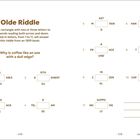 "Olde Riddle: Fill rectangles with letters; answer from 1859: Why is coffee like an axe with a dull edge?"