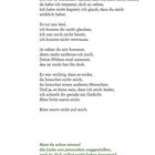 Text: Reflektierender Monolog über das Verpassen einer Liebe durch Unsicherheit; endet mit der Bitte, nicht zu warten.