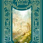 „Reading Journal“, „enchanted by arsEdition“ in Gold auf türkisfarbenem Hintergrund. Bezaubernde Landschaftsillustration.