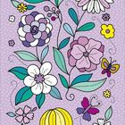 Text: "I LOVE books 25; Lesezeichen zum Ausmalen; arsEdition." Illustration: Frau liest Buch, Blumenmuster oben drauf.