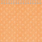 Oben: "Wiener Gemütlichkeit". Darunter: orangefarbene Fläche mit weißem, floralem Muster.