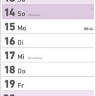 Kalender für November mit Feiertagen: Allerheiligen, Martinstag, Volkstrauertag, Buß- und Bettag, Totensonntag, 1. Advent.