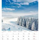 "Ich schließe die Augen und schon kann ich fliegen." Kalenderseite für Dezember 2027, winterliche Landschaft.