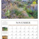 Im oberen Bereich der Kalenderseite für November sind verschiedene Gräser und Pflanzen in einem herbstlichen Garten zu sehen.