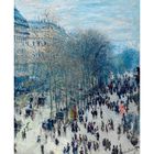 Gemälde von Claude Monet, "Boulevard des Capucines", 1873-1874. Zeigt eine belebte Stadtstraße mit vielen Menschen.