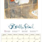 Kalenderblatt für November; Illustration einer Toilettenpapierrolle, der Halter trägt das Wort "Wahnsinn".