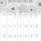 „Schmecken besser als sie aussehen.“ Illustration mit Keksmotiven und Kalender für Dezember.