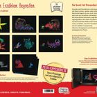 "Entdecken. Erzählen. Begreifen. Altersstufe: ab 3 Jahren. Insgesamt 13 Karten. So bunt ist Freundschaft. Don Bosco." 

Bunte Monsterzeichnungen auf schwarzem Hintergrund.