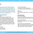 Texte behandeln die Vorstellung von Gott, philosophische Gespräche und Fragen wie "Kann man Gott sehen?" und "Kann man Gott fühlen?". Im Hintergrund sind Blumen-Illustrationen.