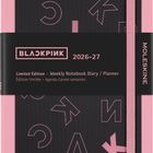 BLACKPINK 2026-27 Planer mit rosa und schwarzem Design, Text "Limited Edition Weekly Notebook Diary/Planner".
