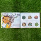 CROCODILE, TORTOISE, SNAKE, TURTLE, LIZARD. Illustrationen von Schuppenmustern, Mädchen mit Lupe untersucht Pflanzen.