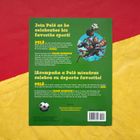 Text: "Join Pelé as he celebrates his favorite sport! Pelé was the world’s best soccer player." Illustration: Kinder, Ball.