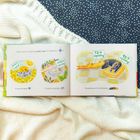 "72% squishy" und "95% squishy". Illustration eines Hundes, der auf gemütlichen Plätzen ruht.