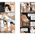 Ein Comic mit einer Geschichte über Toaster und einen Cyberangriff. Eine Person reagiert erleichtert, als der Toaster funktioniert.