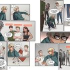 Eine Comic-Sequenz: Charaktere sprechen mit "Hey, it's Wing!", "I didn't know you were such a talented florist." und mehr.