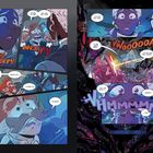 Comic mit dramatischen Dialogen: "Lucretia!", "Wir können das reparieren!", "Es ist nicht zu spät.", "Bitte."