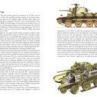 Der Text beschreibt den BT-7-Panzer, seine Entwicklung und technische Details. Links Textdetails, rechts farbige Panzerabbildung.