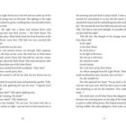 Seitenzahlen unten: 10 links, 11 rechts. Text beschreibt zwei Wälder: der helle und der dunkle Wald. Dialoge, Suche nach Mae. Zeilen kursiv.