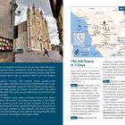 Seite 257: "The Hill Towns in 3 Days." Karte mit Italienischen Städtenamen. Abbildung von charmanten Hügelstädten.