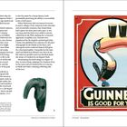 „Guinness is Good for You“. Illustration eines Tukan mit zwei Pintgläsern auf dem Schnabel. Text über Tukane.