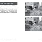 Titel: "Crime at Copper Cliffs". Zwei Szenenbilder, Wohnzimmer mit Möblierung und Tatortumriss. Vergleiche Unterschiede.