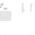 Seite 58: "Fugazi" Bedeutung und Beschreibung. Illustration eines fliegenden Babys. Seite 59: Liste von Wörtern, u.a. FUBAR, FUBU.