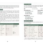 Texte: "VERBS", "SPOKEN LANGUAGE", "WRITTEN LANGUAGE", Tabellen. Eine Tabelle zeigt verbale Formen in verschiedenen Zeiten.