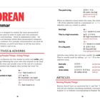 KOREAN Grammar, Adjectives in Korean are similar to verbs. The park is big. This is a high mountain. Adverbs come before.