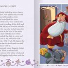 "Magical Moments" steht oben. Links ist ein Text über Raggedy Andy. Rechts eine Illustration mit einem freundlichen, bärtigen Mann in Rot.