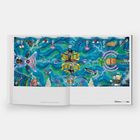 Text oben: "OTTOMAN NARRATIVES". Bunte Illustration mit Tieren, Pflanzen, Menschen und geometrischen Mustern in Blau.