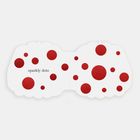 Text: "sparkly dots". Viele rote, glitzernde Punkte auf weißem Hintergrund, unregelmäßig verteilt.