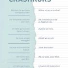 CRASHKURS: Umgangssprachliche Ausdrücke auf bayerisch im Vergleich zu Standarddeutsch, mit einem Kopfhörer-Logo oben.