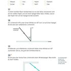 Fragen zu Lichtreflexion und Spiegeln, Kästchen zum Ankreuzen, Winkelgrafik, Winkelangaben, rechte Winkel, Lichtstrahlen.
