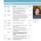 JULI ZEH: LEBEN UND WERK, 2.1 Biografie. Tabelle mit Jahren, Orten, Ereignissen und Altersangaben. Foto rechts.