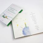 Cover: "Lächeln ist oft das Wesentliche". Innen: Inhaltsverzeichnis, illustriert mit kleinem Jungen auf Planet.