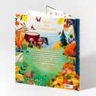 "Stoppt das Eichhörnchen!"
Ein warmherziges Bilderbuch über das Glück des Teilens.  
Montierte Tiere und Herbstmotive.