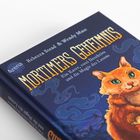 Text: "Mortimers Geheimnis: Ein Kater, zwei Detektive und die Magie des Lesens." Illustration einer orangefarbenen Katze.