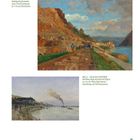 Abb. 10: Bahnbau bei Dürnstein. Abb. 11: Der Förhof bei Krems. Zwei Landschaftsgemälde mit Fluss und Bergen.