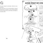 Links ein Text über den Vesuv. Rechts eine Erklärung und Illustration über Vulkanausbrüche, die eine Sprudelwasserflasche vergleicht.