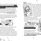 Seite 86 und 87 eines Buches mit Illustrationen. Texte: „Mein Mund brannte vom Wasabi-Ei...“ und „BÄÄH, WAS WAR DAS DENN?“.