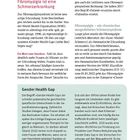 Seite 12: "Fibromyalgie ist eine Schmerzerkrankung" und "Gender Health Gap" als thematische Schwerpunkte.