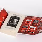 "Die rote Reihe: Blutrot. Hochspannend. Streng limitiert." Buchseiten mit Thriller-Covern auf rotem Hintergrund.