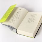 Inhalt: Prolog / 11, Teil 1: Leben, Teil 2: Nachleben, Danksagungen. Ein Buch mit offenem grünen Einband.
