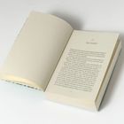 Seite eines geöffneten Buches mit dem Kapitel "1 Das Armband". Der Text beschreibt Beatrice Bernabos Gedanken.